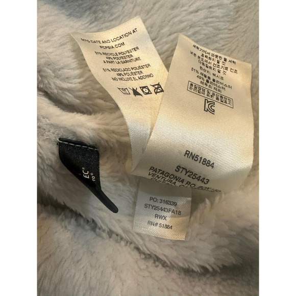 Patagonia Re-tool 1/4 Snap-T Pullover Fleece Top Pearl White X-Dye Women's XS - Picture 10 of 13